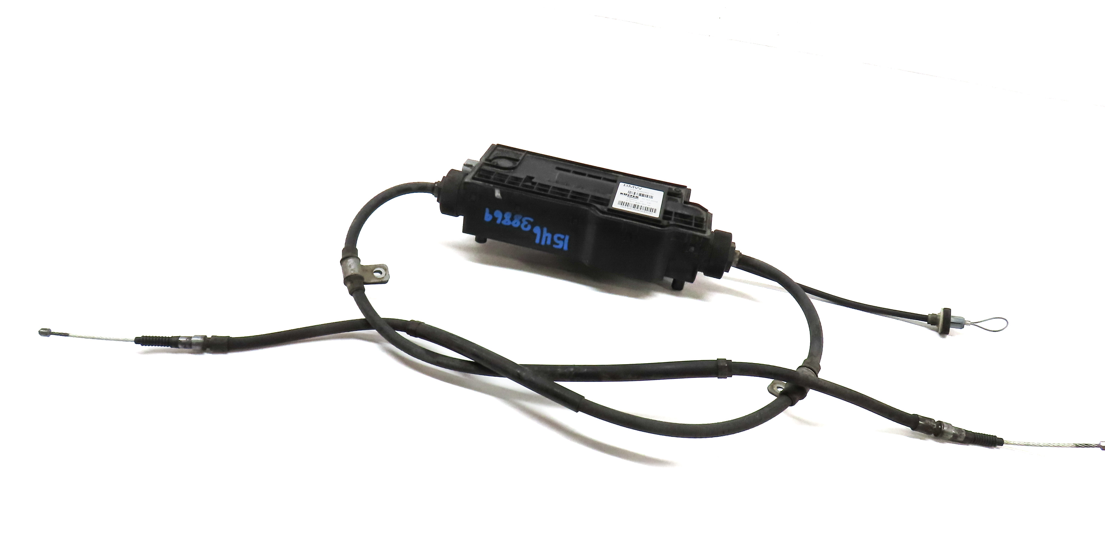 2015 BMW 740Li (F02) EMERGENCY HILL PARKING E-BRAKE ACTUATOR w/ CABLES — exact item pictured